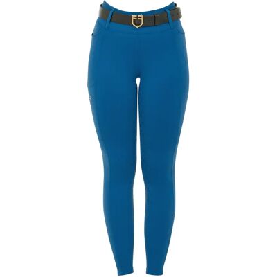 Pantalon de concours full grip femme Equestro Bleu - Publicité Pantalon de concours full grip femme Equestro Bleu - Publicité