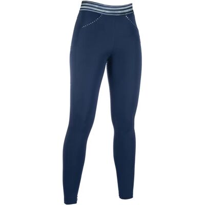 Legging équitation full grip femme HKM Pull on Bleu - Publicité Legging équitation full grip femme HKM Pull on Bleu - Publicité