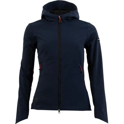 Veste imperméable équitation à capuche Softshell Whis Bleu - Publicité Veste imperméable équitation à capuche Softshell Whis Bleu - Publicité
