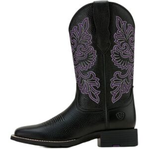 Bottes western extensible à bout carré femme Ariat Round Up Noir - Publicité Bottes western extensible à bout carré femme Ariat Round Up Noir - Publicité