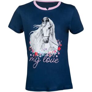 T-shirt fille HKM Horse Spirit Bleu - Publicité T-shirt fille HKM Horse Spirit Bleu - Publicité