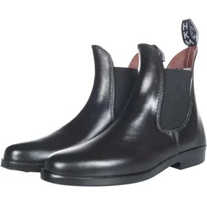 Boots d'équitation avec inserts élastiques enfant HKM Noir - Publicité Boots d'équitation avec inserts élastiques enfant HKM Noir - Publicité