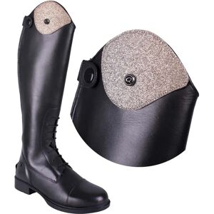 Top échangeables pour botte d'équitation QHP Romy Glitter Doré - Publicité Top échangeables pour botte d'équitation QHP Romy Glitter Doré - Publicité
