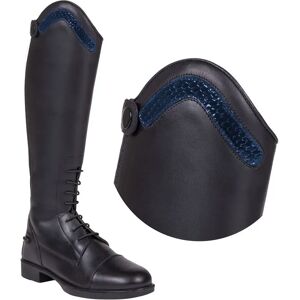 Accessoire de bottes équitation femme QHP Jaimy Croco Noir - Publicité Accessoire de bottes équitation femme QHP Jaimy Croco Noir - Publicité
