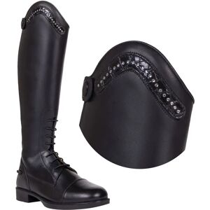 Accessoire de bottes équitation femme QHP Jaimy Croco Shine Noir - Publicité Accessoire de bottes équitation femme QHP Jaimy Croco Shine Noir - Publicité