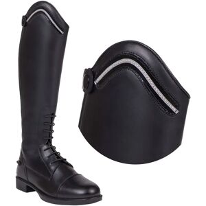 Accessoire de bottes équitation femme QHP Jaimy Shine Argenté - Publicité Accessoire de bottes équitation femme QHP Jaimy Shine Argenté - Publicité