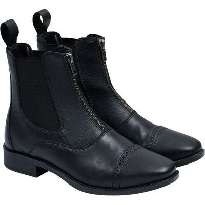 Boots d'équitation en cuir végétalien enfant Equipage Farrow Noir - Publicité Boots d'équitation en cuir végétalien enfant Equipage Farrow Noir - Publicité