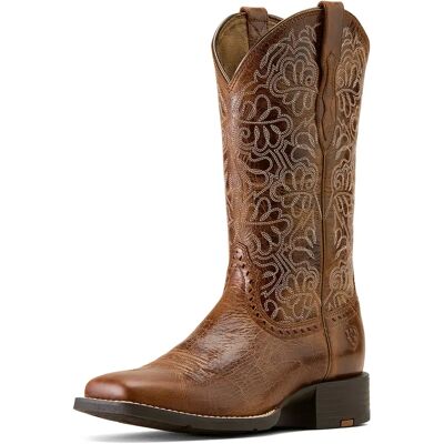 Bottes western femme Ariat Round Up Remuda Marron - Publicité Bottes western femme Ariat Round Up Remuda Marron - Publicité