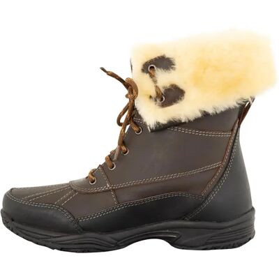 Bottes d'équitation en cuir avec doublure peau de mouton BR Equitation Roosky Marron - Publicité Bottes d'équitation en cuir avec doublure peau de mouton BR Equitation Roosky Marron - Publicité