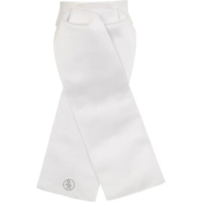 Plastron BR Equitation Liberec Blanc - Publicité Plastron BR Equitation Liberec Blanc - Publicité