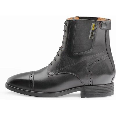 Boots en cuir avec lacets elastiques Daslö Noir - Publicité Boots en cuir avec lacets elastiques Daslö Noir - Publicité