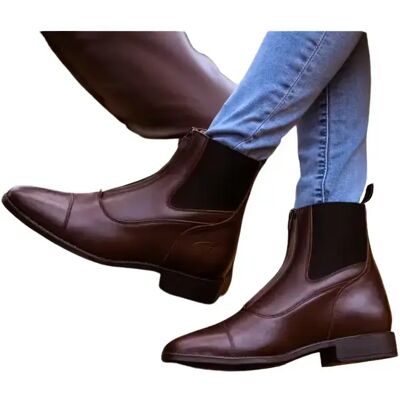 Dyon Bottines zippé Dy'on Marron - Publicité Dyon Bottines zippé Dy'on Marron - Publicité