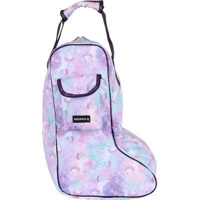 Sac à bottes équitation fille Equipage Jasmin Violet - Publicité Sac à bottes équitation fille Equipage Jasmin Violet - Publicité