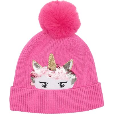 Bonnet fille Equipage Val unicorn Rose - Publicité Bonnet fille Equipage Val unicorn Rose - Publicité