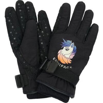 Gants d'équitation fille Equipage Viri Noir - Publicité Gants d'équitation fille Equipage Viri Noir - Publicité