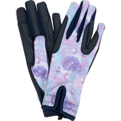 Gants d'équitation fille Equipage Arlo Violet - Publicité Gants d'équitation fille Equipage Arlo Violet - Publicité
