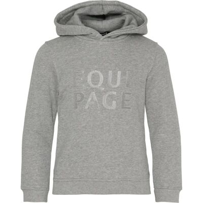 Sweatshirt à capuche fille Equipage Teela Gris - Publicité Sweatshirt à capuche fille Equipage Teela Gris - Publicité
