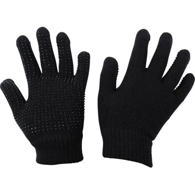 Gants d'équitation antidérapants fille Equipage Magic Noir - Publicité Gants d'équitation antidérapants fille Equipage Magic Noir - Publicité
