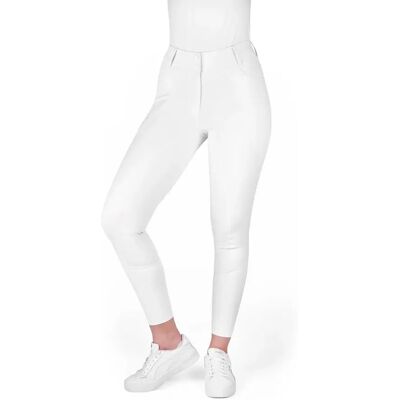 Pantalon de concours fille Equithème Elsa JTM Blanc - Publicité Pantalon de concours fille Equithème Elsa JTM Blanc - Publicité