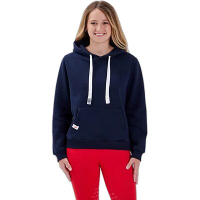 Sweatshirt équitation à capuche fille Gaze Jaly Bleu - Publicité Sweatshirt équitation à capuche fille Gaze Jaly Bleu - Publicité