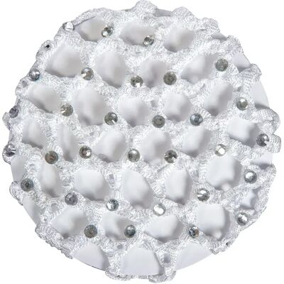 Élastique cheveux avec des pierres décoratives HKM Blanc - Publicité Élastique cheveux avec des pierres décoratives HKM Blanc - Publicité