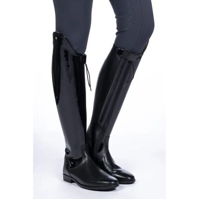 Bottes d'équitation en cuir femme HKM Lynette Long Length/Slim Fit Noir - Publicité Bottes d'équitation en cuir femme HKM Lynette Long Length/Slim Fit Noir - Publicité