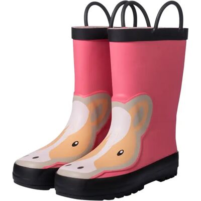 Bottes de pluie en caoutchouc fille HKM Kids Maui Rose - Publicité Bottes de pluie en caoutchouc fille HKM Kids Maui Rose - Publicité