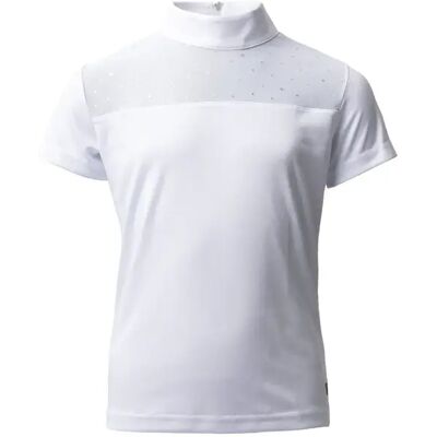 Polo de concours fille Horze Kaya Blanc - Publicité Polo de concours fille Horze Kaya Blanc - Publicité