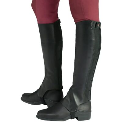 Mini-chaps d'équitation en cuir souple Horze Franci Noir - Publicité Mini-chaps d'équitation en cuir souple Horze Franci Noir - Publicité