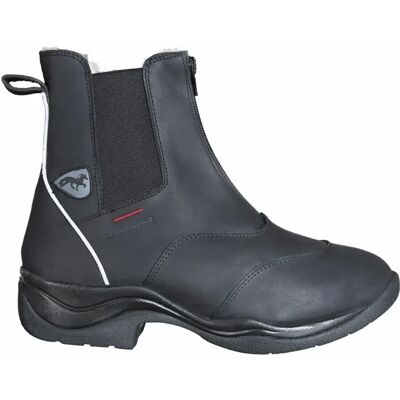 Boots d'équitation hiver en cuir d'agneau femme Karlslund Noir - Publicité Boots d'équitation hiver en cuir d'agneau femme Karlslund Noir - Publicité