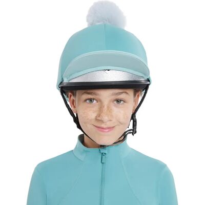 Toque pour casque équitation fille LeMieux Pom Bleu - Publicité Toque pour casque équitation fille LeMieux Pom Bleu - Publicité