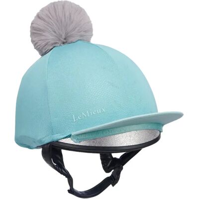 Toque pour casque équitation fille LeMieux Maria Turquoise - Publicité Toque pour casque équitation fille LeMieux Maria Turquoise - Publicité