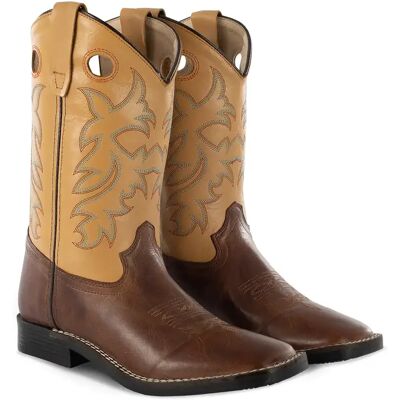 Bottes western à bout carré enfant Pool's Marron - Publicité Bottes western à bout carré enfant Pool's Marron - Publicité