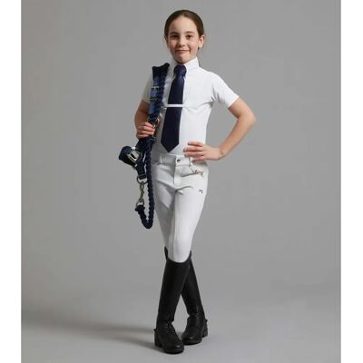 Chemise d'équitation de concours fille Premier Equine Luciana Blanc - Publicité Chemise d'équitation de concours fille Premier Equine Luciana Blanc - Publicité
