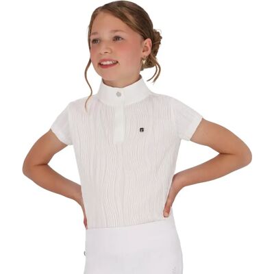 Polo d'équitation fille QHP Kynlee Blanc - Publicité Polo d'équitation fille QHP Kynlee Blanc - Publicité