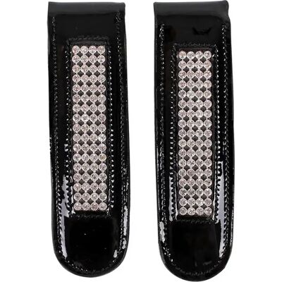 Accessoire de bottes équitation clips pour bottes QHP Madelon Noir - Publicité Accessoire de bottes équitation clips pour bottes QHP Madelon Noir - Publicité