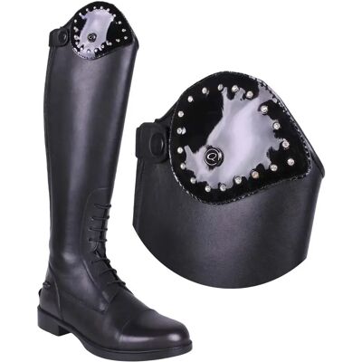 Top échangeables pour botte d'équitation QHP Romy Crystal Noir - Publicité Top échangeables pour botte d'équitation QHP Romy Crystal Noir - Publicité