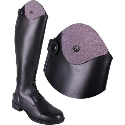 Top échangeables pour botte d'équitation QHP Romy Glitter Rose - Publicité Top échangeables pour botte d'équitation QHP Romy Glitter Rose - Publicité