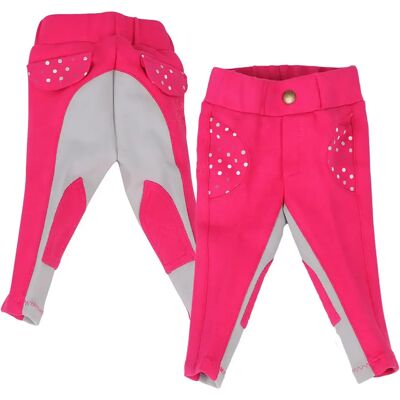 Pantalon équitation bébé QHP Mickey Rose - Publicité Pantalon équitation bébé QHP Mickey Rose - Publicité