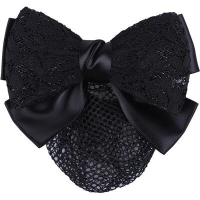 Filet à cheveux pour chignon femme QHP Lace Noir - Publicité Filet à cheveux pour chignon femme QHP Lace Noir - Publicité