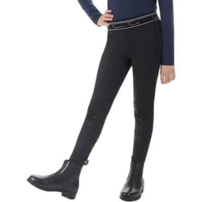 Legging équitation full grip fille QHP Eden Noir - Publicité Legging équitation full grip fille QHP Eden Noir - Publicité
