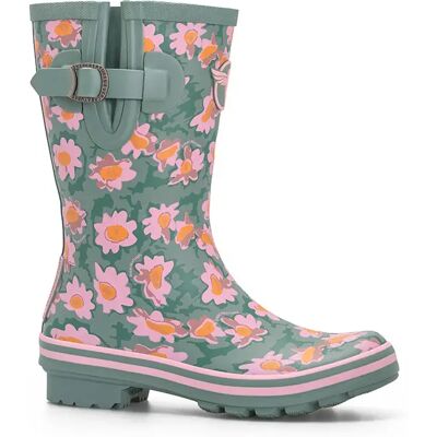 Demi-bottes de pluie femme Rouchette Daisies Vert - Publicité Demi-bottes de pluie femme Rouchette Daisies Vert - Publicité
