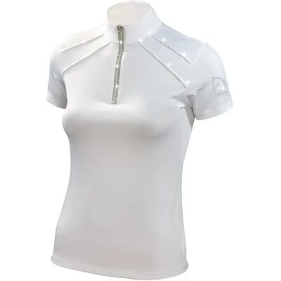 Polo d'équitation lurex fille Tattini Blanc - Publicité Polo d'équitation lurex fille Tattini Blanc - Publicité
