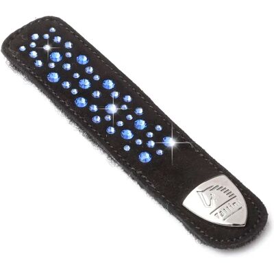 Courroie interchangeables en suédine avec strass irréguliers Tattini Bleu - Publicité Courroie interchangeables en suédine avec strass irréguliers Tattini Bleu - Publicité