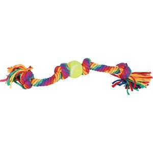 Jouet pour chien en corde à balle de tennis Zolux Rainbow Multicolore - Publicité Jouet pour chien en corde à balle de tennis Zolux Rainbow Multicolore - Publicité
