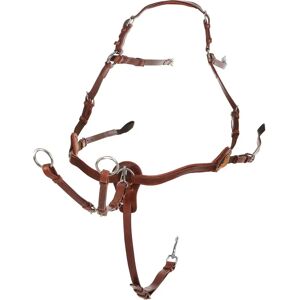 Collier de chasse pour cheval à 5 points Acavallo Marron - Publicité Collier de chasse pour cheval à 5 points Acavallo Marron - Publicité