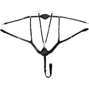 Plastron en Cuir Fixation 5 Points Acavallo Noir - Publicité Plastron en Cuir Fixation 5 Points Acavallo Noir - Publicité