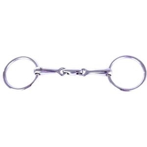 Mors double brisures pour cheval massif inox pour poney BR Equitation Violet - Publicité Mors double brisures pour cheval massif inox pour poney BR Equitation Violet - Publicité