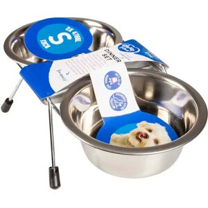 Support gamelle pour chien et chat Duvoplus Argenté - Publicité Support gamelle pour chien et chat Duvoplus Argenté - Publicité