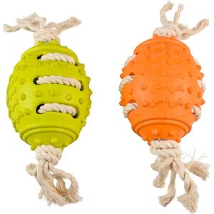 DUVO+ Ballon de Rugby en Caoutchouc avec Corde Éco - Jouet pour Chien - Publicité DUVO+ Ballon de Rugby en Caoutchouc avec Corde Éco - Jouet pour Chien - Publicité